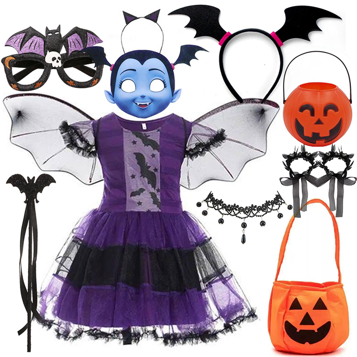 Girls Halloween Vampire Bat Co - огляд і ціна Kids Face Mask